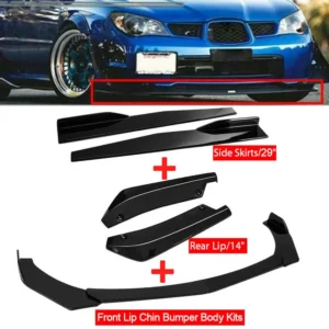 Car Universal Front Bumper Splitter Lip Spoiler Diffuser Body Kit Black Winglets Side Skirt Extension Protector Cars Accessories