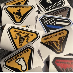 Creative Badlands Sasquatch stickers Forest Mountain Emblem Vinyl Decal Graphics for Ford Bronco Sport SUV 2021 2022 2023 2024