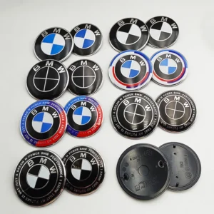 2pcs Car Front Hood Rear Trunk Emblem 82mm 74mm Bonnet Logo Badge For BMW E39 E46 E60 E90 X3 X5 X6 Z4 M3 M4 M5 50th Anniversary