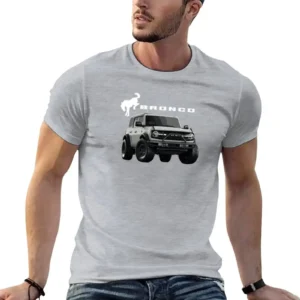 boys whites korean fashion Men's t shirts Bronco Area 51 T-Shirt harajuku streetwear oversized t shirt men clothing tshirt