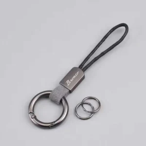 High-Grade PU Leather Motorcycle keychain Horseshoe Buckle Jewelry for Ford Bronco Sport 2-Door 4-Door Auto Accessories