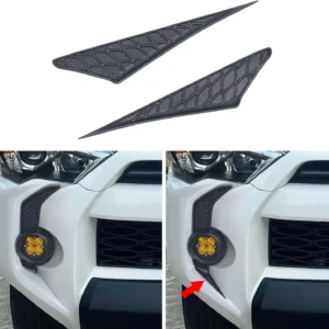 2014-2024 4Runner Fog Light Covers ABS Black w/3M Tape, No-Drill Bumper Trim Weatherproof Accessories 2-Pack Off-Road/Daily