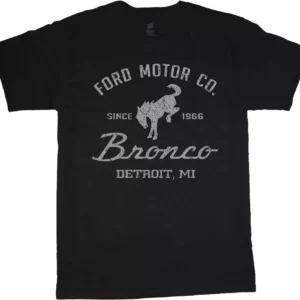 Ford Bronco T-shirt Mens Clothing Apparel Ford Bronco Accessories Gifts Graphic Short Sleeve Shirt Unisex Men Women Summer