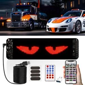 Truck Car Devil Eye APP LED Pixel Panel Flexible Display Light Remote Control Soft Foldable Lighting Scrolling For Windshield