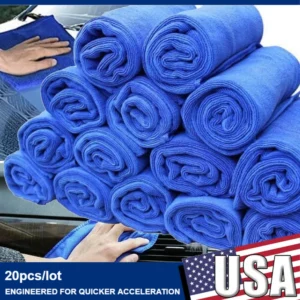 20pcs/Lot 30x30cm Car Cleaning Towel Microfiber Home Window Beauty Salon Barber Shop Car Care Polishing Auto Washing Soft Cloths