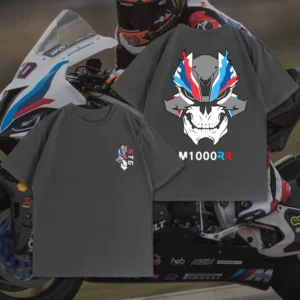 2025 New BMW M1000R Motorcycle, Motorcycle Fashion Brand Cycling Wear, Summer Pure Cotton Loose Short-sleeved T-shirt for Men